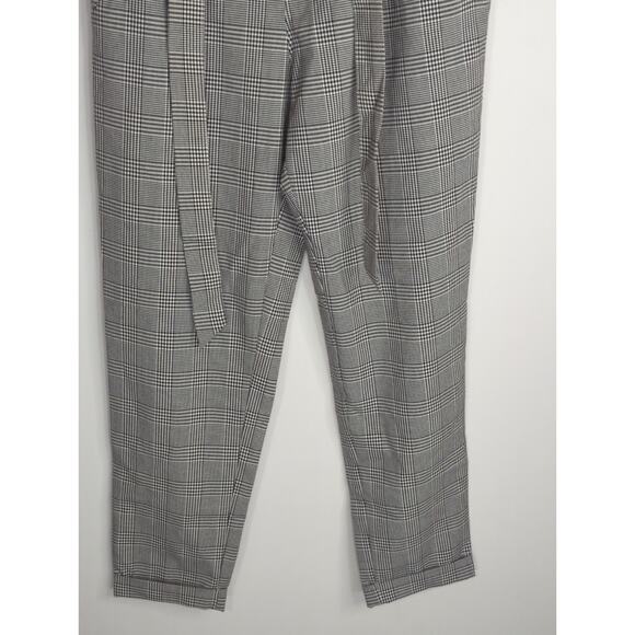 Zara Tafaluc Collection Black & White Plaid Paperbag High Waist Women XS Preppy - Picture 4 of 13